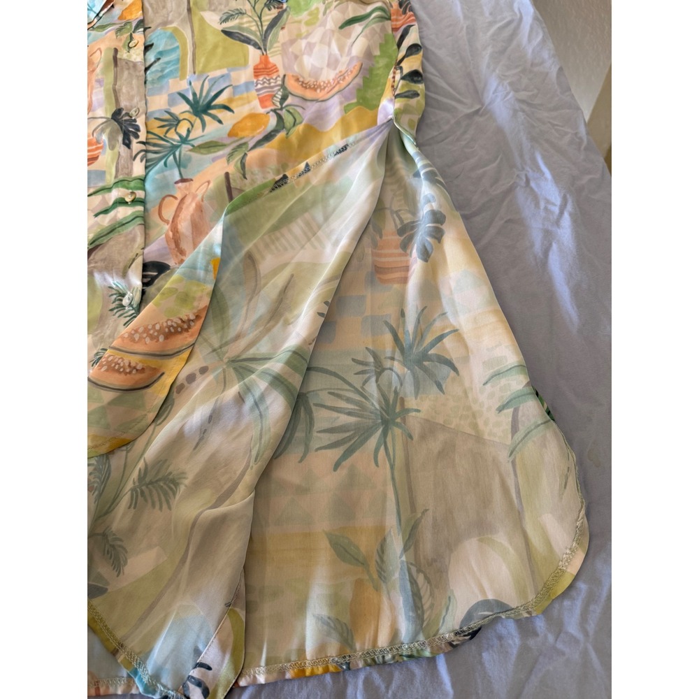 Dress Forum Hale House Silky Stroll in Venice Button Up Maxi Dress Large NWT - Picture 12 of 15